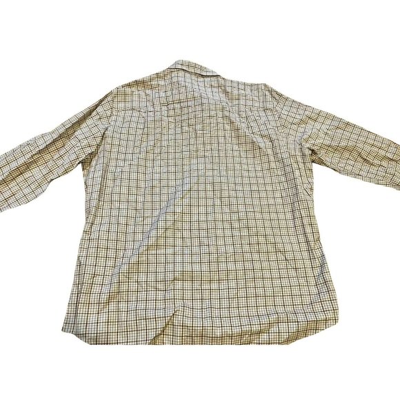 David Donahue Standard Superfine Twill Blue Brown Plaid Dress Shirt Men's Sz XL - Picture 6 of 7